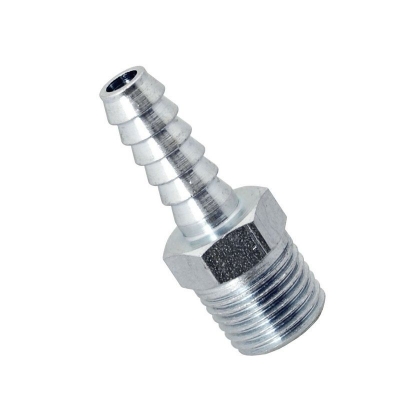 Conector neumático rosca 1/4" macho con espiga Ø8 mm.