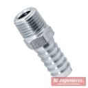 Conector neumático rosca 1/4" macho con espiga Ø11.0 mm.