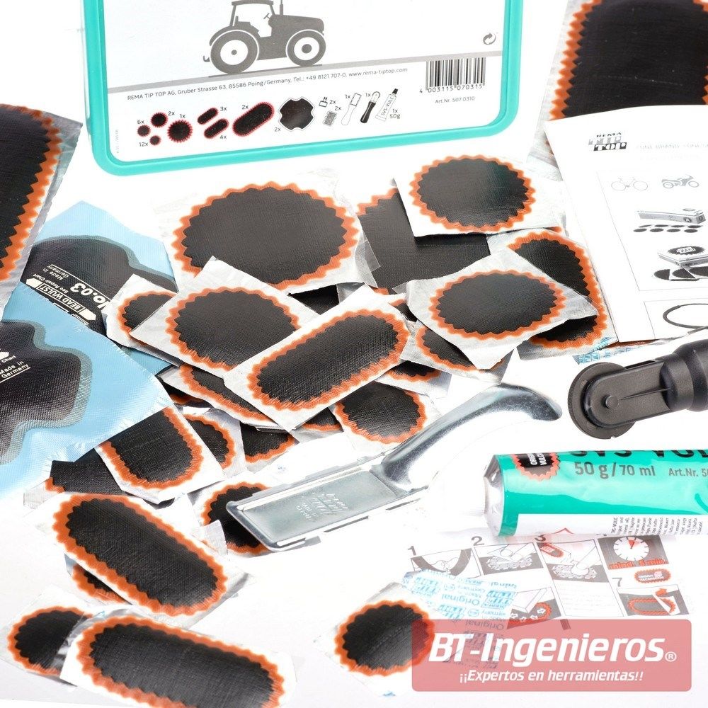 TIP-TOP Kit reparación de pinchazos vulcanizante para neumáticos coche/camión  TT11 519.06.40