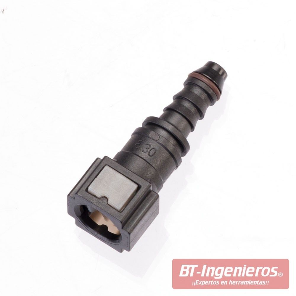 Conector rápido recto para combustible.