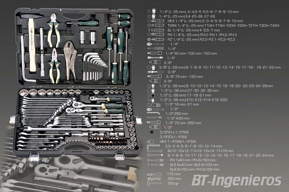 Maletin de herramientas profesional 149 pz - BT Ingenieros