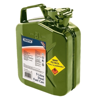 Bidon de gasolina de acero Jerrycan. 5 Litros