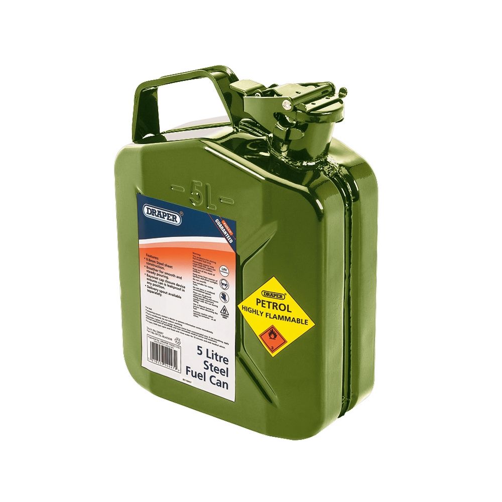 Bidon de gasolina de acero Jerrycan 5 Litros - BT-Ingenieros