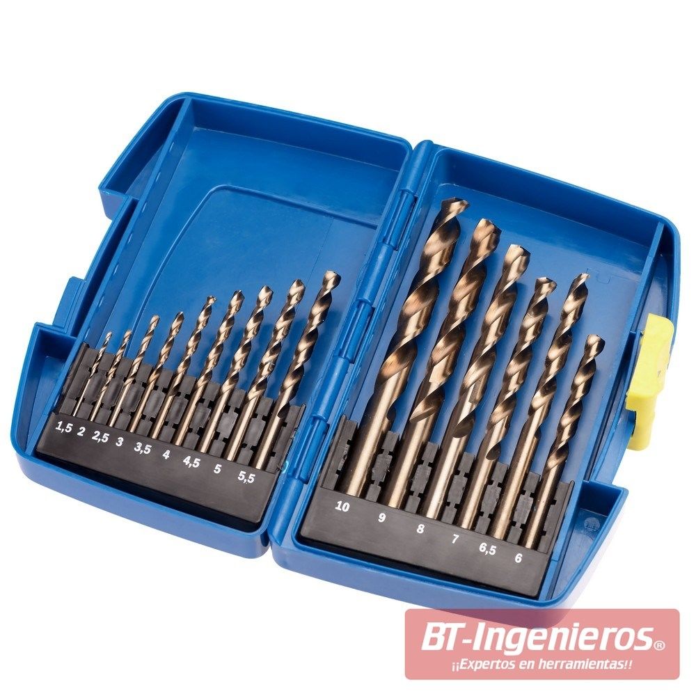 JUEGO DE BROCAS COBALTO HSSCO DE 1 - 13MM - 25PIEZAS HEPYC - Ferrindustrial  Store