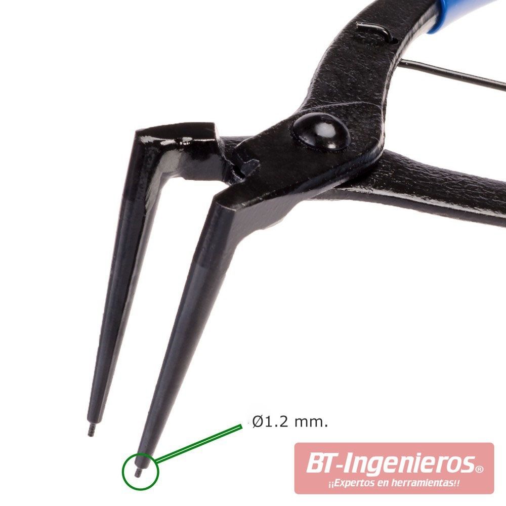 Alicates Circlip, fácil operación Eliminador de circlip antideslizante  Ergonómicamente curvado de alta precisión para reparación de 7 pulgadas