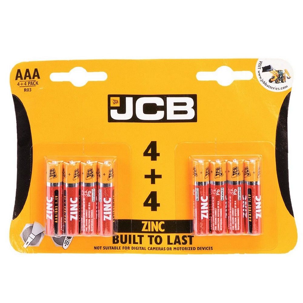 Pilas AAA LR03. Pack 8 Unidades JCB