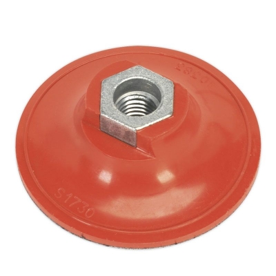 Plato de soporte de 75 mm. con velcro. Rosca M14