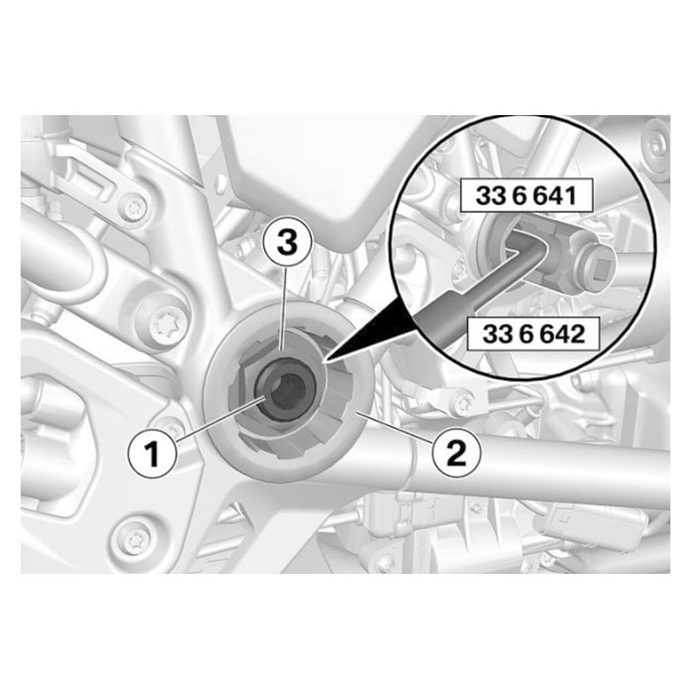 Extractor de rodamiento de brazo oscilante de motos BMW