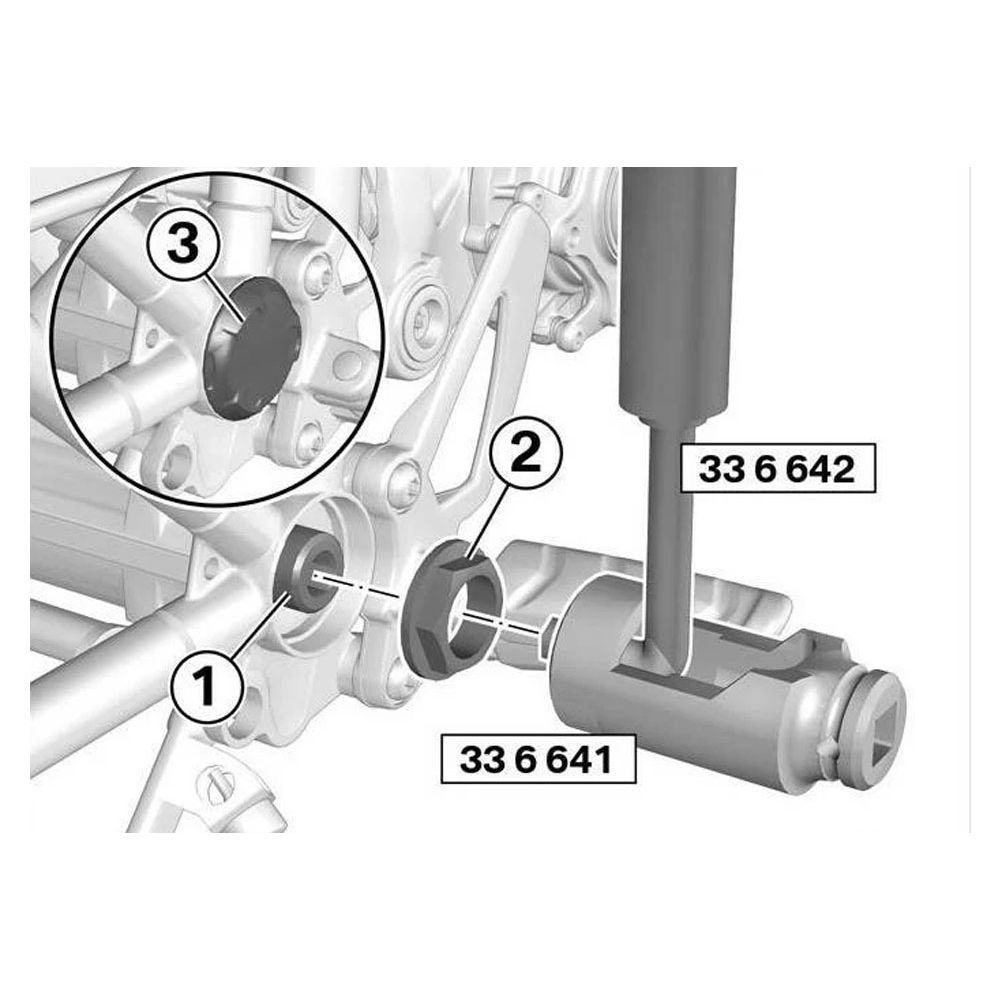 Extractor de rodamiento de brazo oscilante de motos BMW