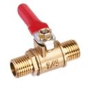 Llave de paso con doble conector macho. 1/4" BSP