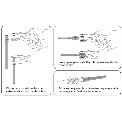 Extractor de tapones de aforador de combustible