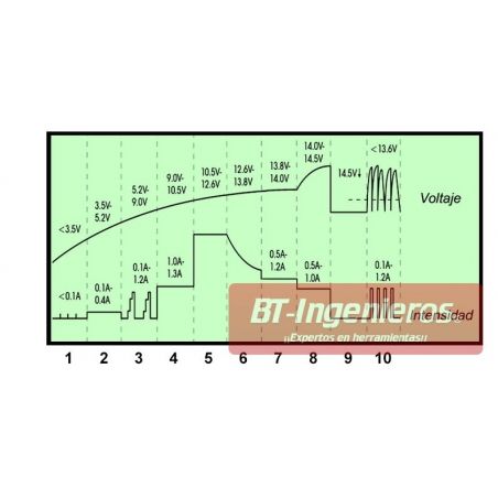 Microprocesador con 10 etapas de carga.