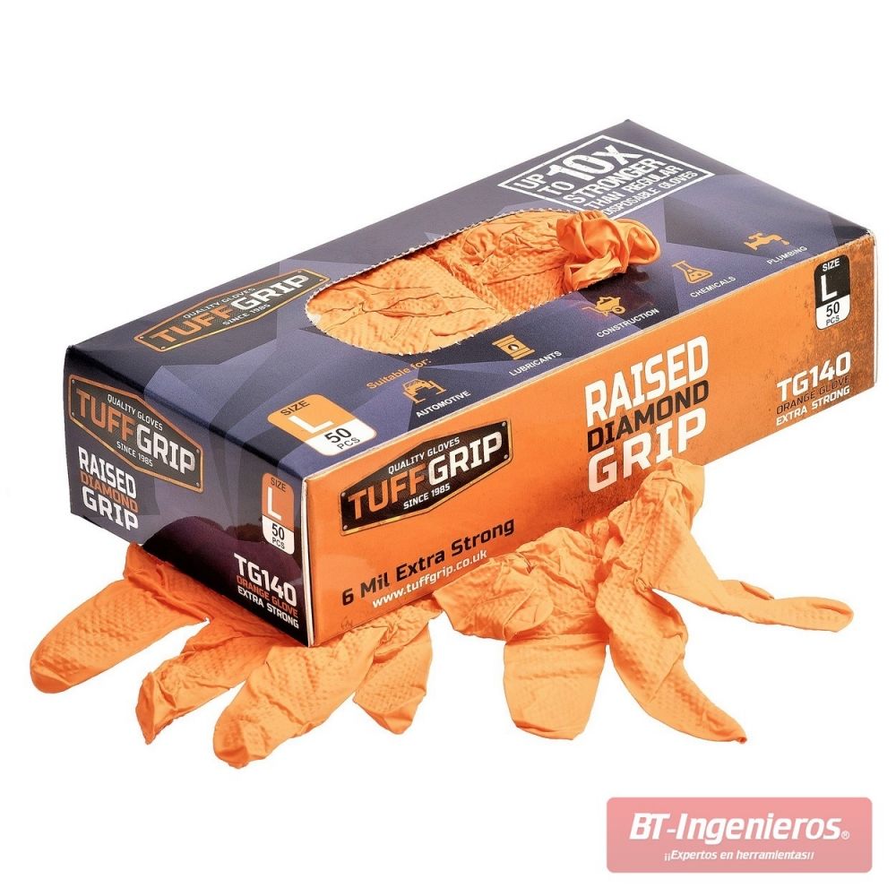 Guantes de nitrilo Tuffgrip - Talla L