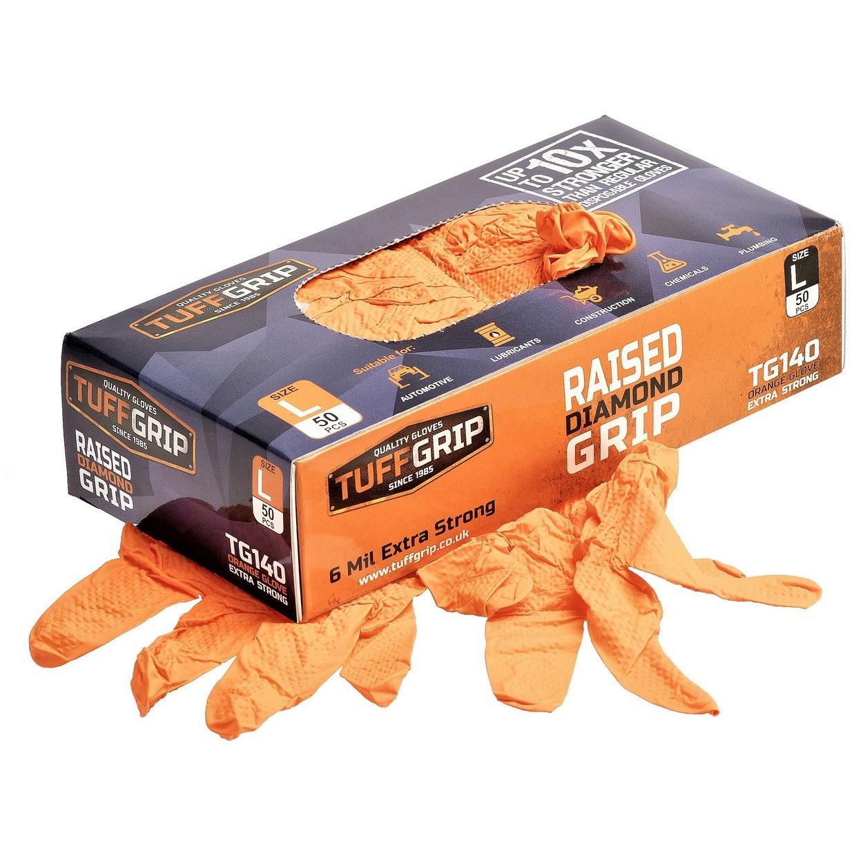 Caja de guantes de nitrilo TuffGrip - Talla XL