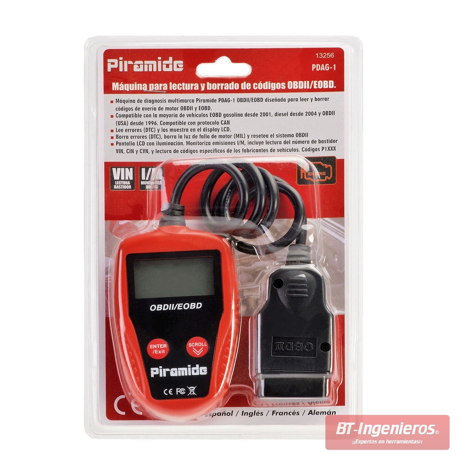 Maquina Diagnosis OBD2 Universal Coche Español Borrar averia Motor