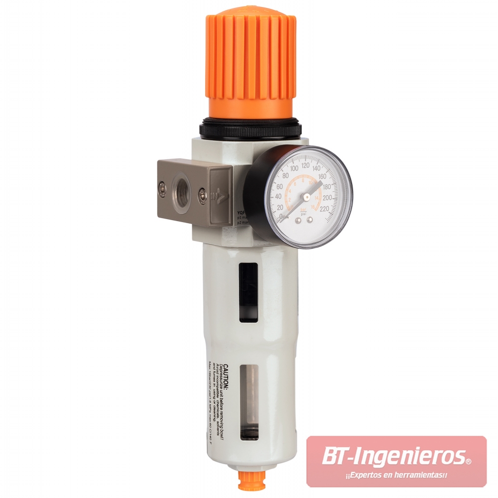 Entrada y salida de 1/2" BSP hembra, unidad de gama profesional.