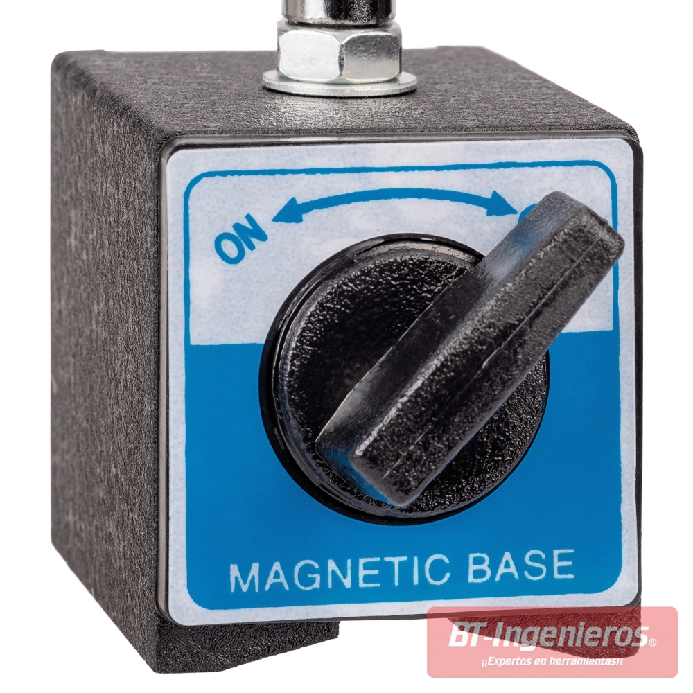 Base magnética con sistema de activación/desactivación del imán.