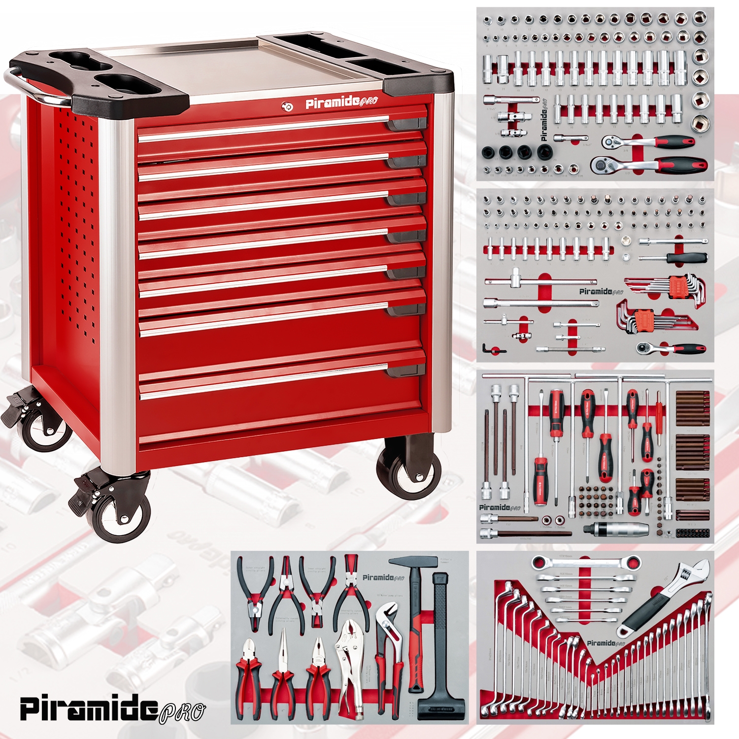 Carro de herramientas para taller con 7 cajones - BT-Ingenieros