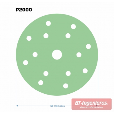 100 Discos de lijado de Film Perforados 150 mm - G2000