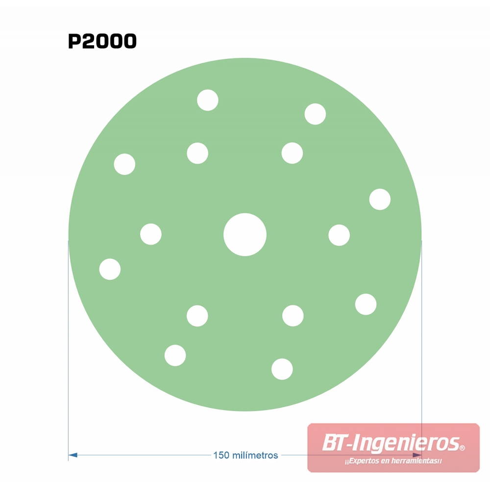 100 Discos de lijado de Film Perforados 150 mm - G2000