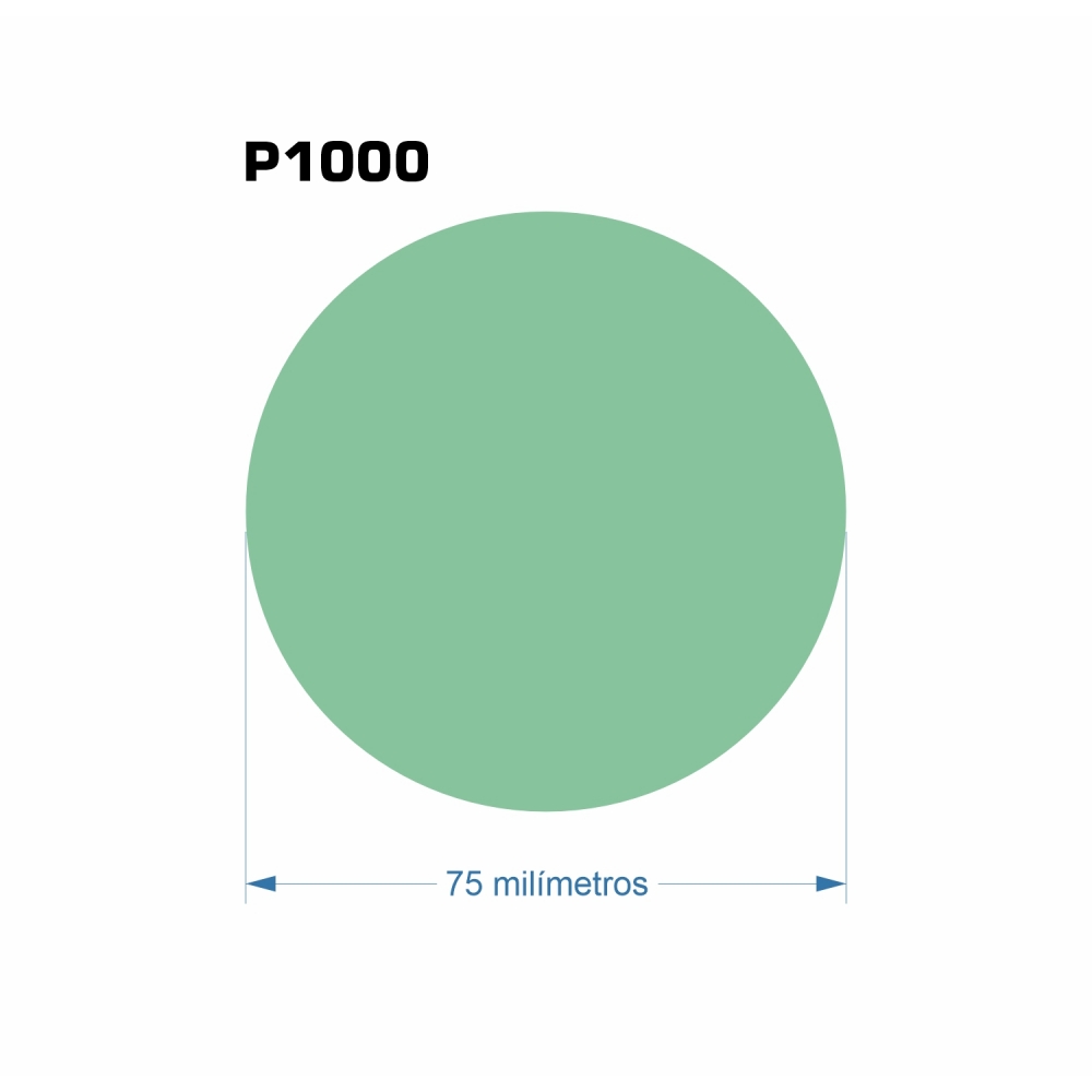 100 Discos de lijado de Film Perforados Ø75 mm - G1000