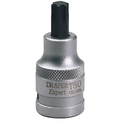 Punta Torx 50 con vaso de 1/2" Largo 55 mm - Draper Expert