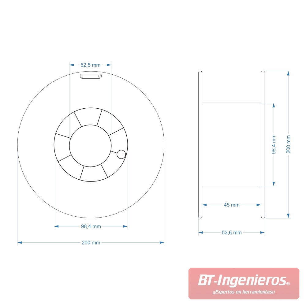 Bobina de hilo MIG de acero 0.8 mm. 5 Kg.