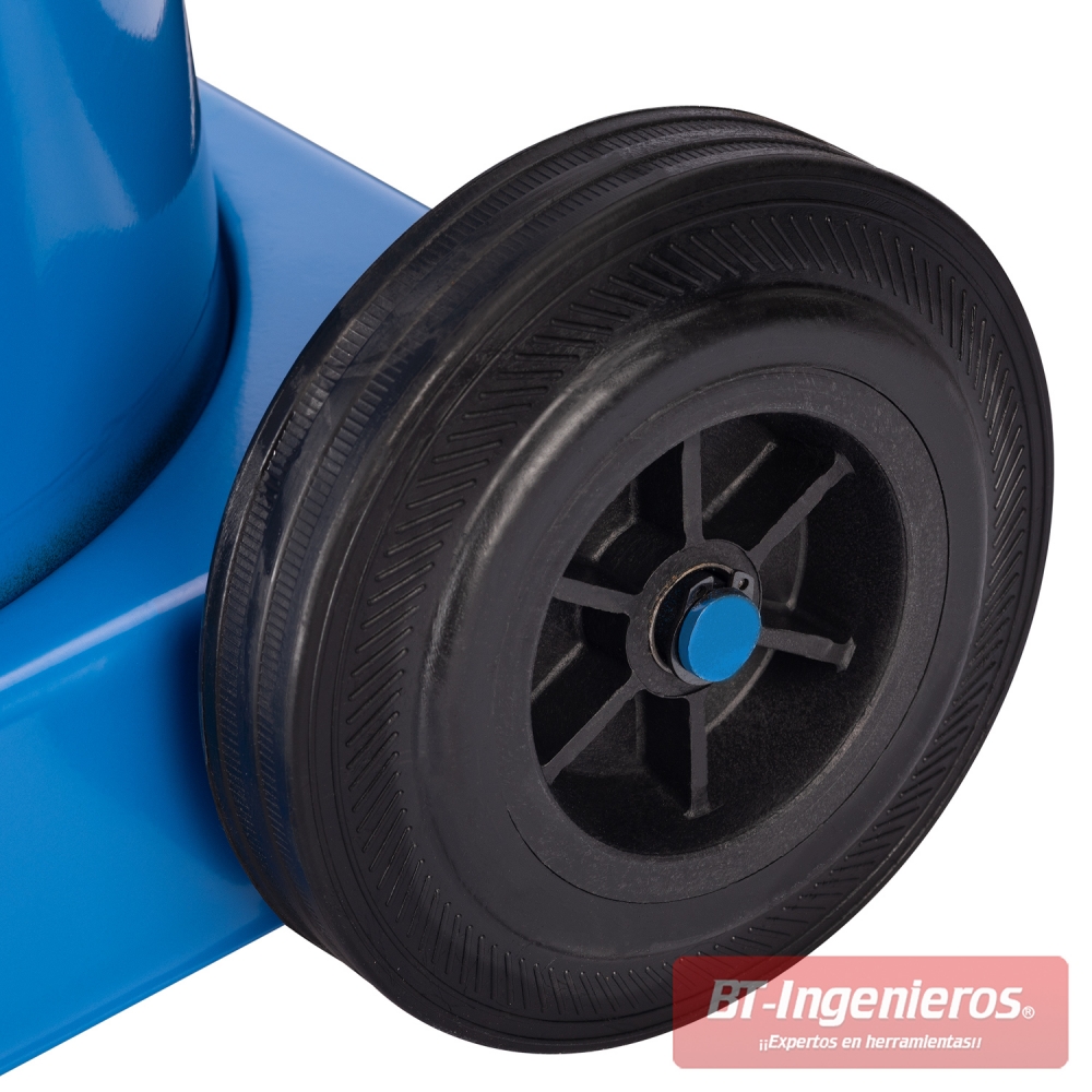 Rueda de goma de 125 mm. resistente al desgaste.