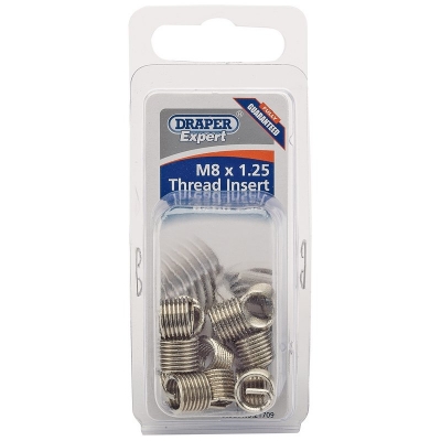 12 x Inserto M8 x 1.25 de acero inoxidable para reparar roscas