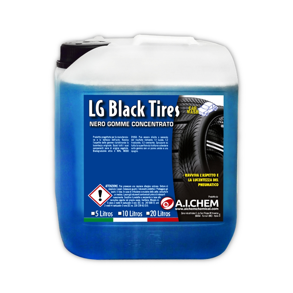 Renovador de goma de neumáticos concentrado LG BLACK & CLEAR - 5 Litros