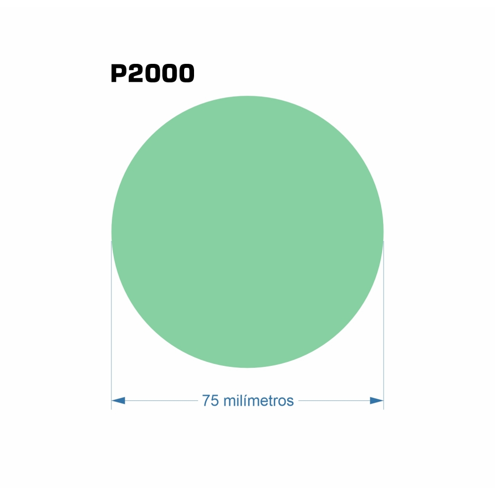 100 Discos de lijado de Film Perforados Ø75 mm - G2000