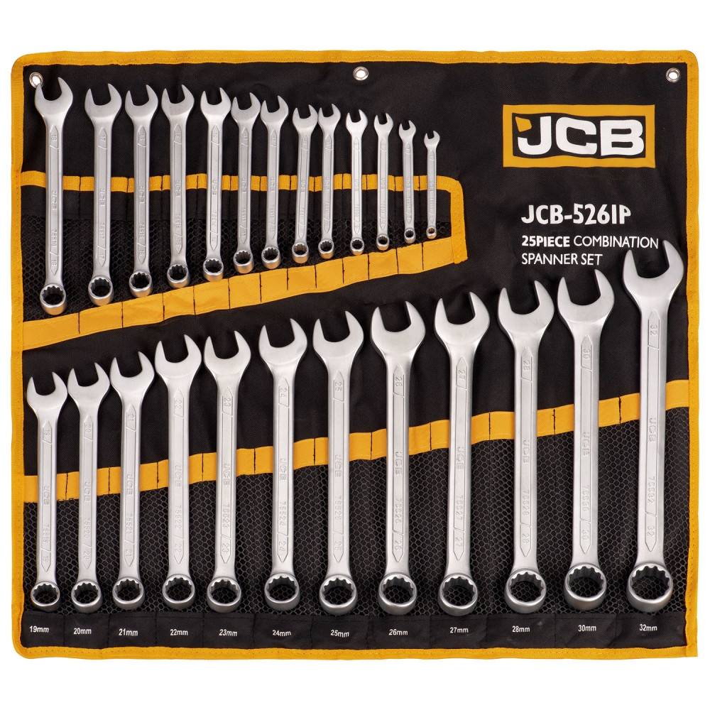 Juego de llaves combinadas JCB 25 Piezas. (6-28, 30, 32 mm) | Cr-V