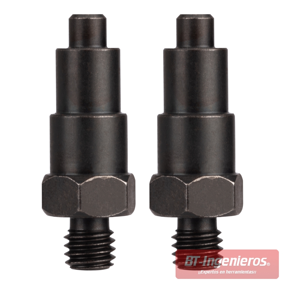 Adaptadores de Ø 5,7 mm y Ø 9,7 mm  Para agujeros de bloqueo de poleas. Uso con la llave T10172.