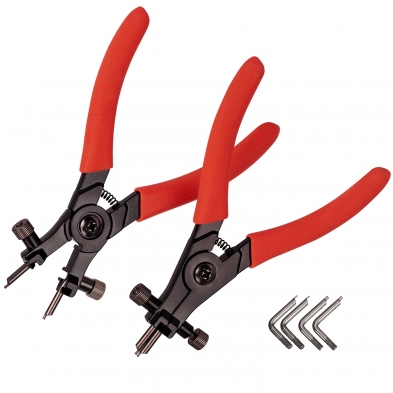 Set de alicate circlip profesional automático 18 en 1 - (interno | externo | recto | 45º | 90º)