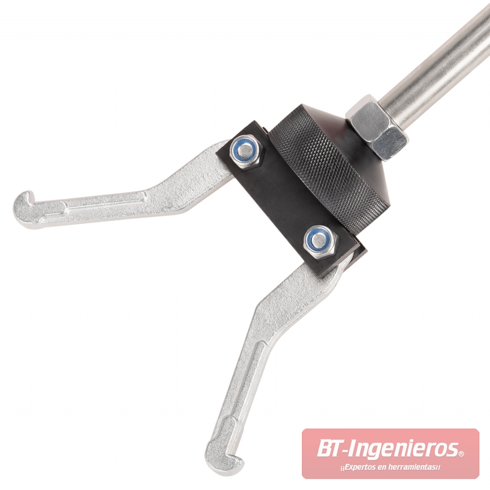 Extractor de dos patas montado.