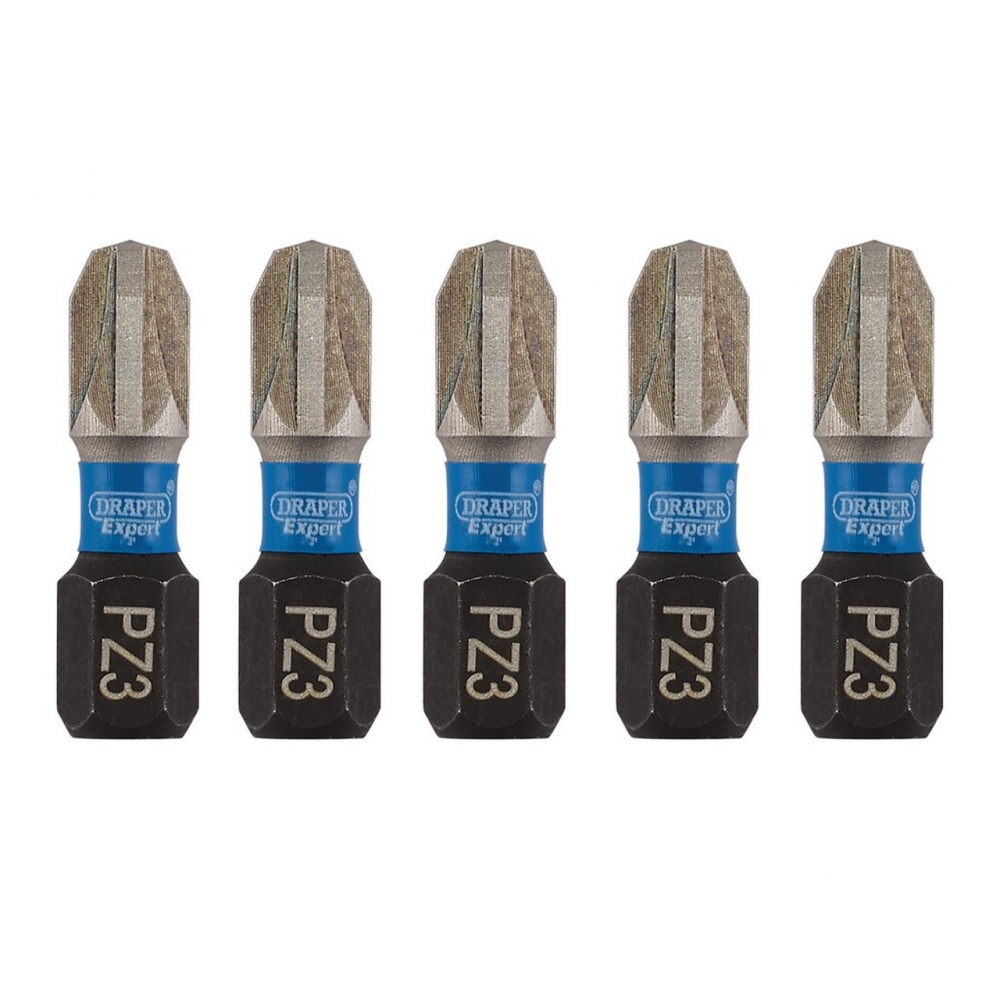 Pack de 5 puntas de atornillado de alta resistencia Pozidrive Nº3