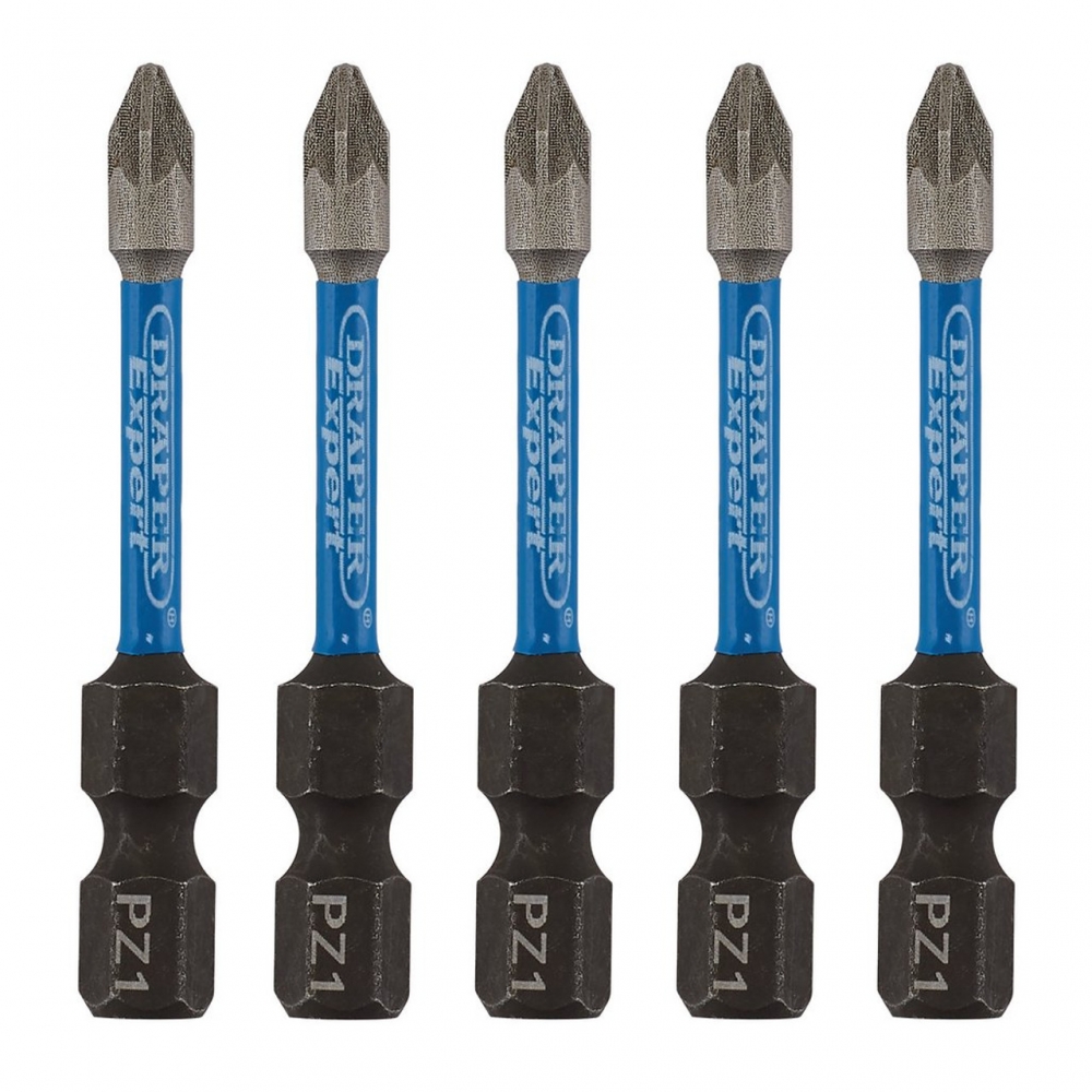 Pack de 5 puntas largas de atornillado de alta resistencia Pozidriv Nº1