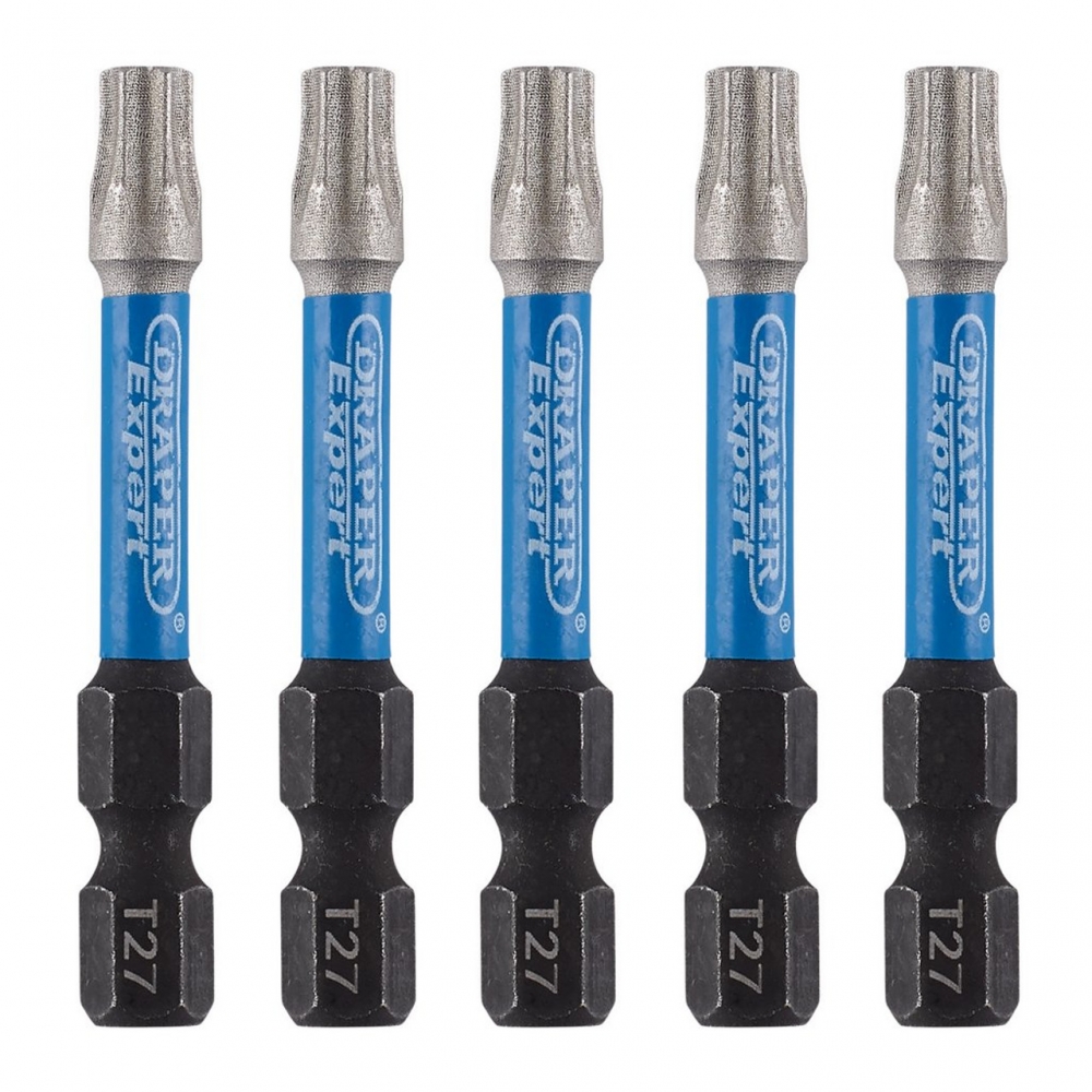 Pack de 5 puntas largas de atornillado de alta resistencia Torx 27.