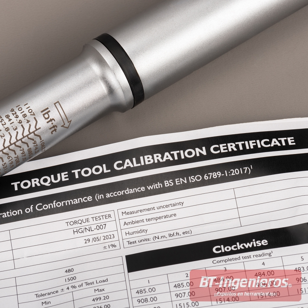 Certificado de calibración incluido.