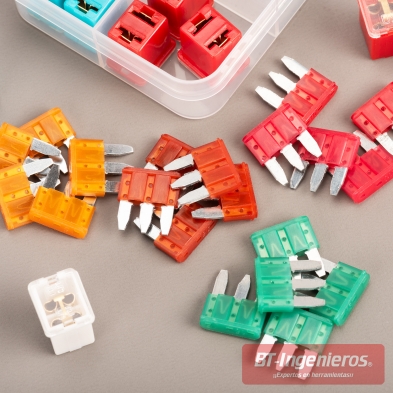 Surtido con fusibles de emergencia Tipo M y Micro (3 patas) - 41 Piezas