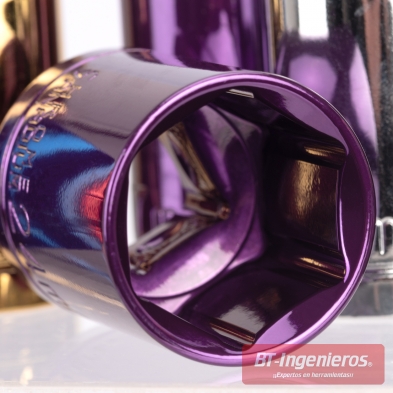 Juego de 10 llaves de vaso de colores 1/2" | 13 - 24 mm.