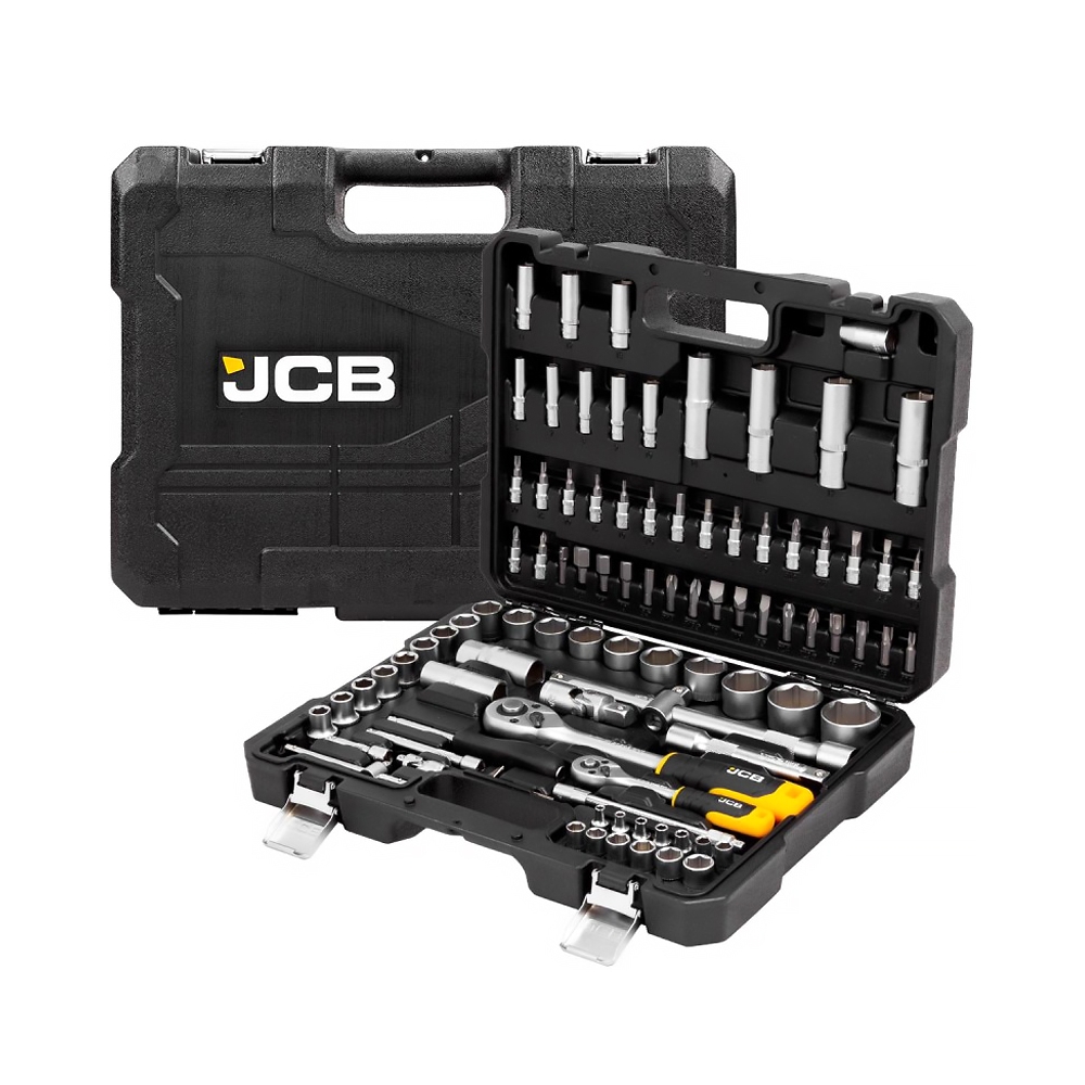 Maletín de llaves vaso 94 Piezas JCB - 1/2" y 1/4" | 4 - 32 mm. | Cromo Vanadio