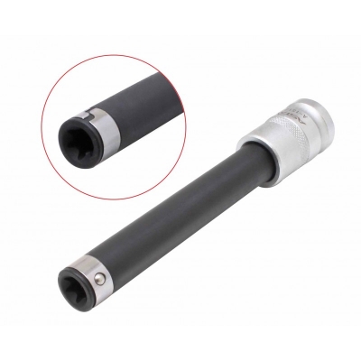 Llave Torx Hembra E12 perfil estrecho 1/2"| Largo 140 Mm.
