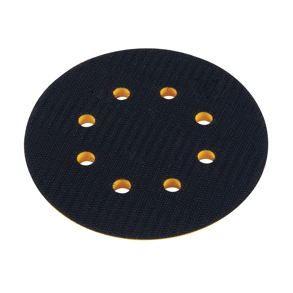Conexión de velcro para cambio rápido de discos de lijado.