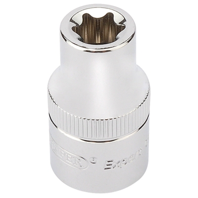 Llave de vaso Torx hembra E12 con cuadradillo de 1/2".