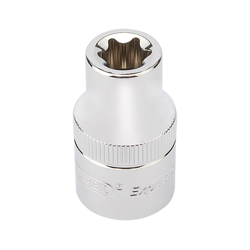 Llave de vaso Torx hembra E12 con cuadradillo de 1/2".