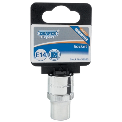 Llave de vaso Torx hembra E14 con cuadradillo de 1/2".