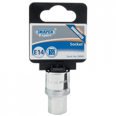 Llave de vaso Torx hembra E14 con cuadradillo de 1/2".