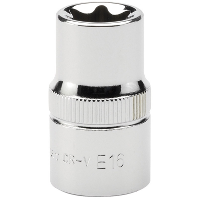 Llave de vaso Torx hembra E16 | Acero Cr-V 1/2"