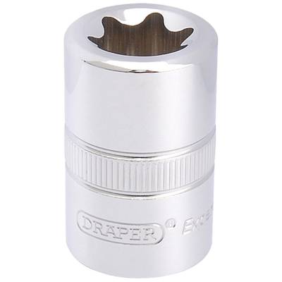 Llave de vaso Torx hembra E18 con cuadradillo de 1/2".